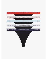 Tommy Hilfiger - Pack De 5 Tangas Essential Con Inscripción - Lyst