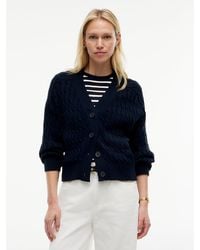 Tommy Hilfiger - Cable Knit Oversized V-Neck Cardigan - Lyst