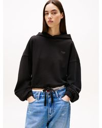 Tommy Hilfiger - Logo Boxy Cropped Hoody - Lyst