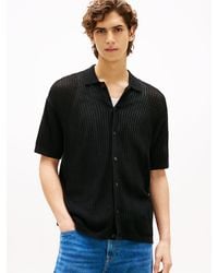 Tommy Hilfiger - Relaxed Fit Open Knit Short Sleeve Shirt - Lyst