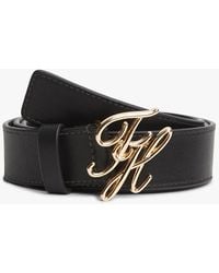 Tommy Hilfiger - Ceinture En Cuir À Boucle Logo - Lyst