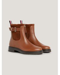 Tommy Hilfiger - Low Boot Stiefel Material Mix Stiefeletten - Lyst