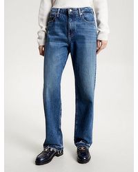 Tommy Hilfiger - Medium Rise Straight Relaxed Jeans Met Fading - Lyst