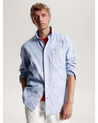 Tommy Hilfiger - Th Monogram Premium Regular Fit Oxford Shirt - Lyst