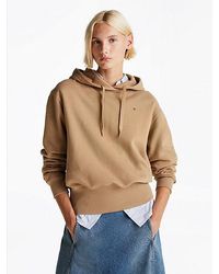 Tommy Hilfiger - Sudadera De Felpa Con Capucha Y Bajo Ancho - Lyst
