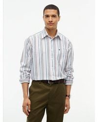 Tommy Hilfiger - Relaxed Fit Mixed Stripe Poplin Shirt - Lyst