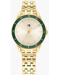 Tommy Hilfiger - Bezel-Plated Chain-Link Watch - Lyst