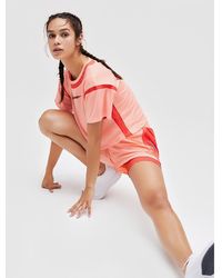 Tommy Hilfiger Cropped T-shirt Met Mesh - Oranje