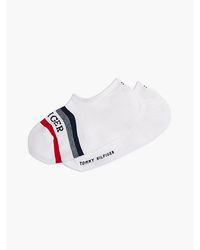 Tommy Hilfiger - 2-pack Logo Stripe Footie Socks - Lyst