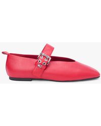 Tommy Hilfiger - Leather Buckle Ballerinas - Lyst