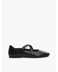 Tommy Hilfiger - Crossover Strap Leather Mary Janes - Lyst
