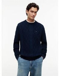Tommy Hilfiger - Tommy Flag Cable Knit Jumper - Lyst