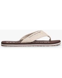 Tommy Hilfiger - Pure Linen Chambray Jacquard Flip-flops - Lyst