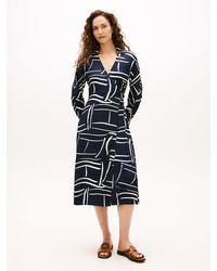Tommy Hilfiger - Relaxed Wrap Midi Dress - Lyst