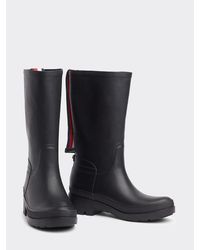 Tommy Hilfiger Elevated Regenlaars Met Signature-detail - Zwart