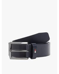 Tommy Hilfiger - Cinturón Denton De Piel Con Logo Esmaltado - Lyst