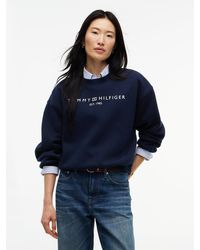 Tommy Hilfiger - Logo Relaxed Fleece Sweatshirt - Lyst