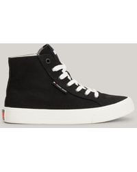 Tommy Hilfiger - Canvas Mid-top Basketball Trainers - Lyst