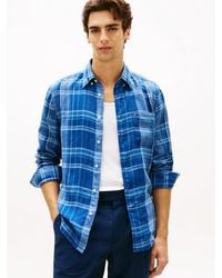 Tommy Hilfiger - Regular Fit Madras Check Pure Linen Shirt - Lyst