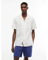 Tommy Hilfiger - Regular Fit Linen Blend Short Sleeve Shirt - Lyst