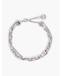 Tommy Hilfiger - Stainless Steel Double Chain Bracelet - Lyst