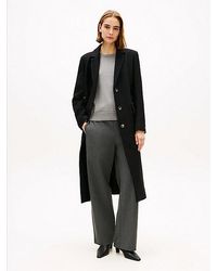 Tommy Hilfiger - Wool Blend Longline Coat With Cashmere - Lyst