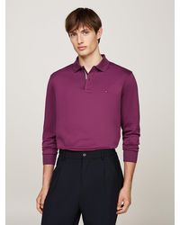 Tommy Hilfiger - Jacquard Long Sleeve Polo Shirt - Lyst