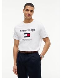 Tommy Hilfiger - Logo Embroidery Crew Neck T-shirt - Lyst