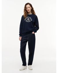 Tommy Hilfiger - Ultra High Rise Tapered Mom Jeans With Linen - Lyst