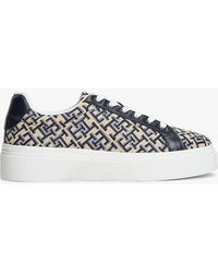 Tommy Hilfiger - Th Monogram Platform Textile Trainers - Lyst