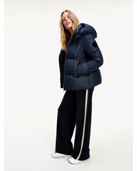 Tommy Hilfiger Puffer-Daunenjacke mit Monogramm - Blau