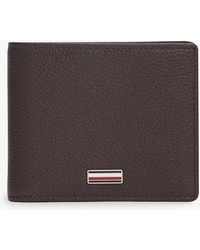 Tommy Hilfiger - Leather Signature Plaque Bifold Wallet - Lyst