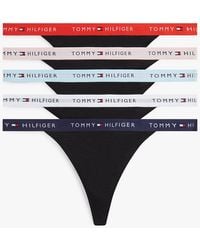 Tommy Hilfiger - Lot De 5 Tangas Essential À Ceinture Logo - Lyst