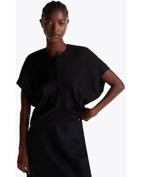 Tommy Hilfiger - Haut En Satin À Manches Kimono Courtes - Lyst