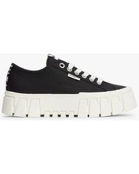 Tommy Hilfiger - Zebra Print Logo Platform Cupsole Trainers - Lyst
