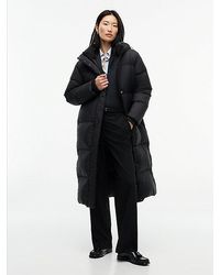 Tommy Hilfiger - Water Repellent Down Hooded Longline Coat - Lyst