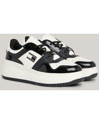 Tommy Hilfiger - Retro Patent Leather Fine-cleat Flatform Basketball Trainers - Lyst