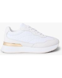 Tommy Hilfiger - Th Monogram Leather Mixed Texture Trainers - Lyst
