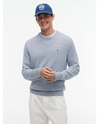 Tommy Hilfiger - Two-Tone Bouclé Relaxed Crew Neck Jumper - Lyst
