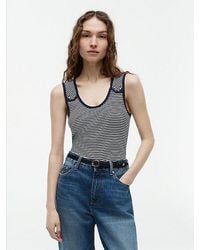 Tommy Hilfiger - Tone Button Ribbed Tank Top - Lyst