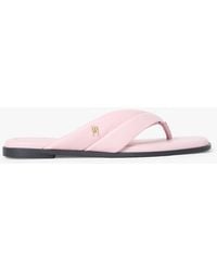 Tommy Hilfiger - Leather Toe Post Flat Sandals - Lyst
