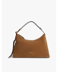 Tommy Hilfiger - Metal Logo Suede Shoulder Bag - Lyst