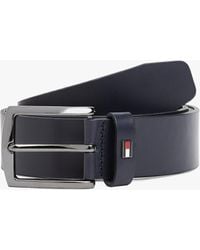Tommy Hilfiger - Ceinture Denton En Cuir À Drapeau En Émail - Lyst