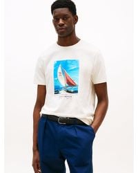 Tommy Hilfiger - T-Shirt En Coton À Imprimé Photo - Lyst