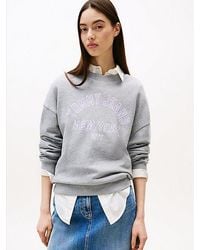 Tommy Hilfiger - Boxy Varsity Sweatshirt Met Ronde Hals - Lyst