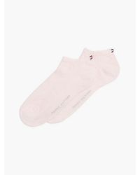 Tommy Hilfiger - 2-pack Flag Embroidery Trainer Socks - Lyst