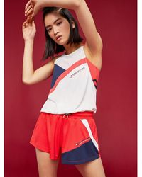 Tommy Hilfiger Colour-blocked Tanktop Met Logo - Wit