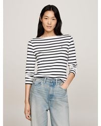 Tommy Hilfiger - Ribbed Long Sleeve Slim T-shirt - Lyst