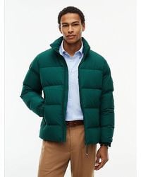 Tommy Hilfiger - Pufferjack Met Logo Patch En Dons - Lyst