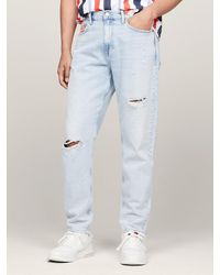 Tommy Hilfiger - Isaac Archive Relaxed Tapered Distressed Jeans - Lyst